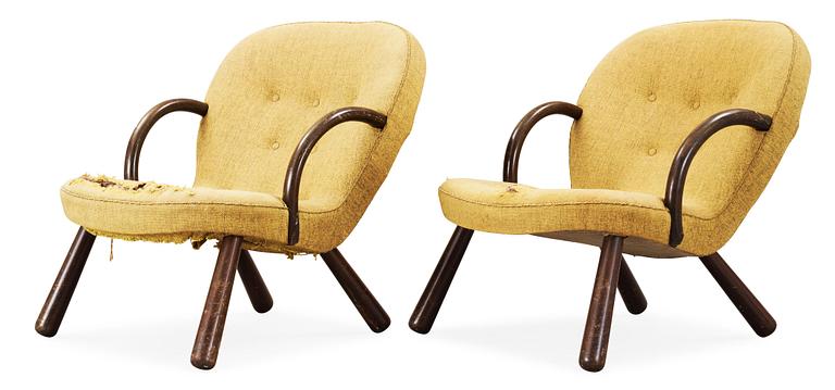 A pair of easy chairs, attributed to Philip Arctander, probably for Vik & Blindheim, Norway 1950's.