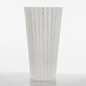 Inegred Råman,  a glass vase, Orrefors, Sweden, signed.