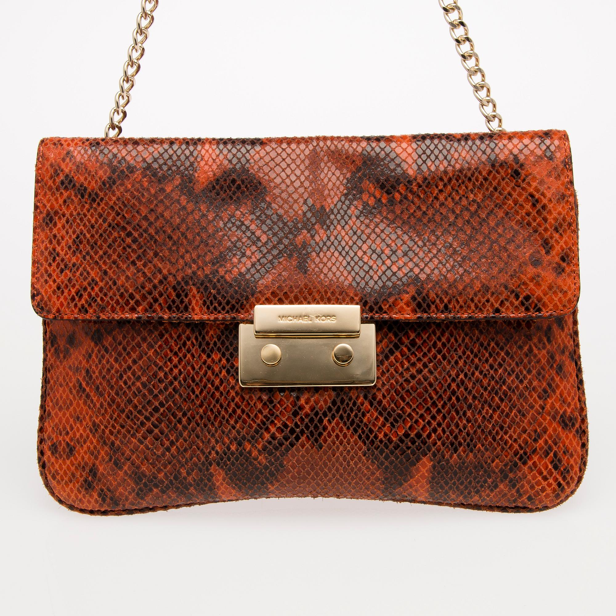 Michael Kors Python Print Leather Bag.