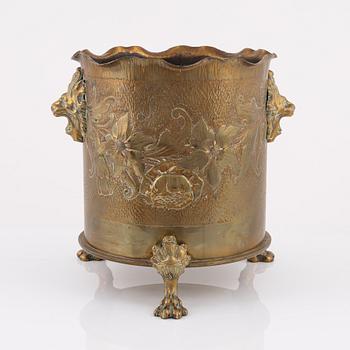 A brass wine cooler, Germany, 20th Century.