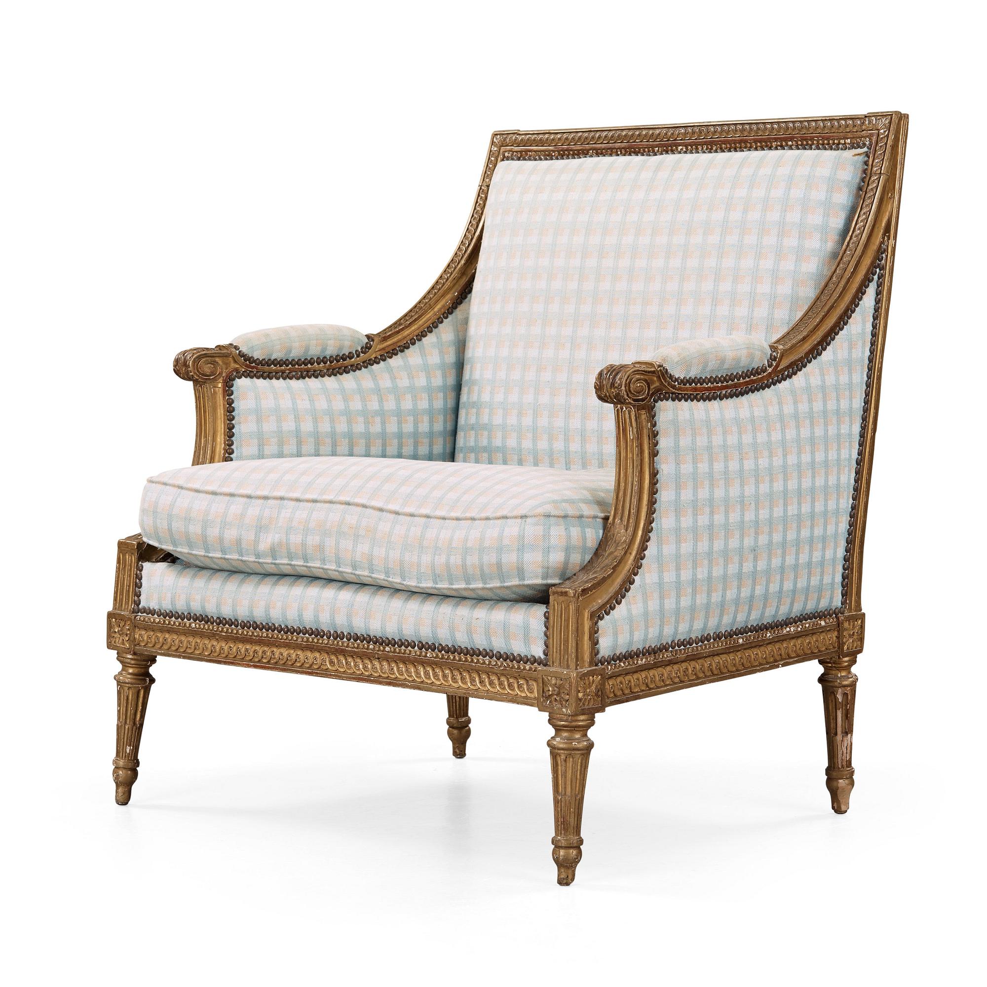 A Louis XVI circa 1770 marquise by Jean-Baptiste Lelarge, master in Paris 1738-71.