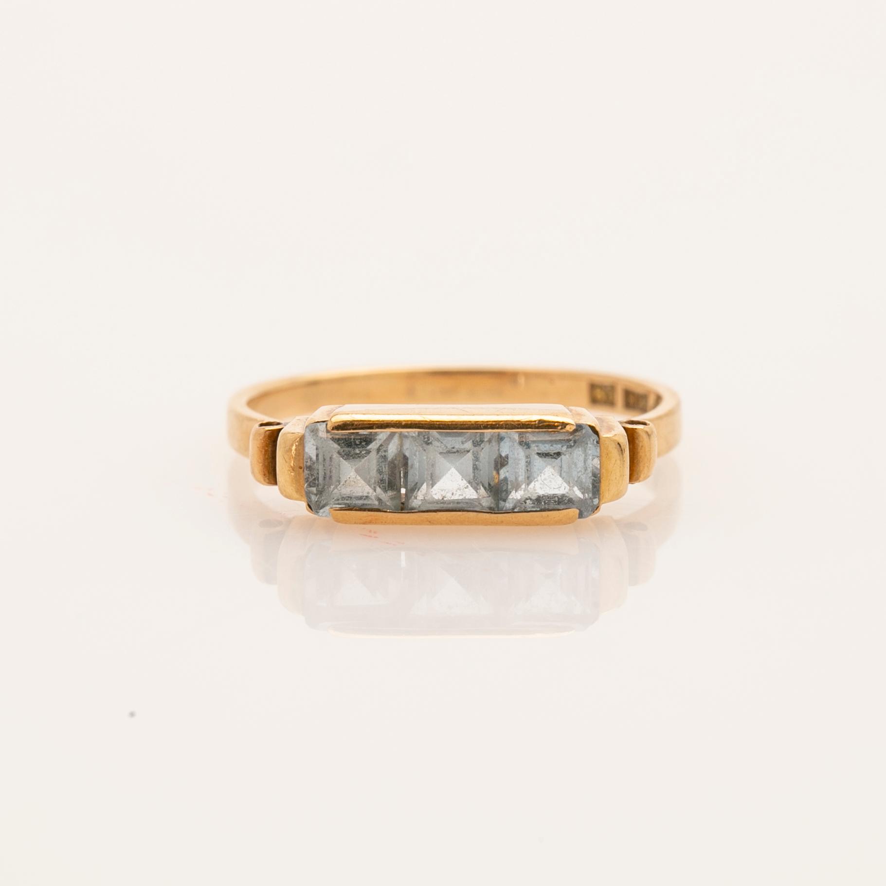 Ring, 18K guld, Hugo Olsson, Helsingborg, 1953.