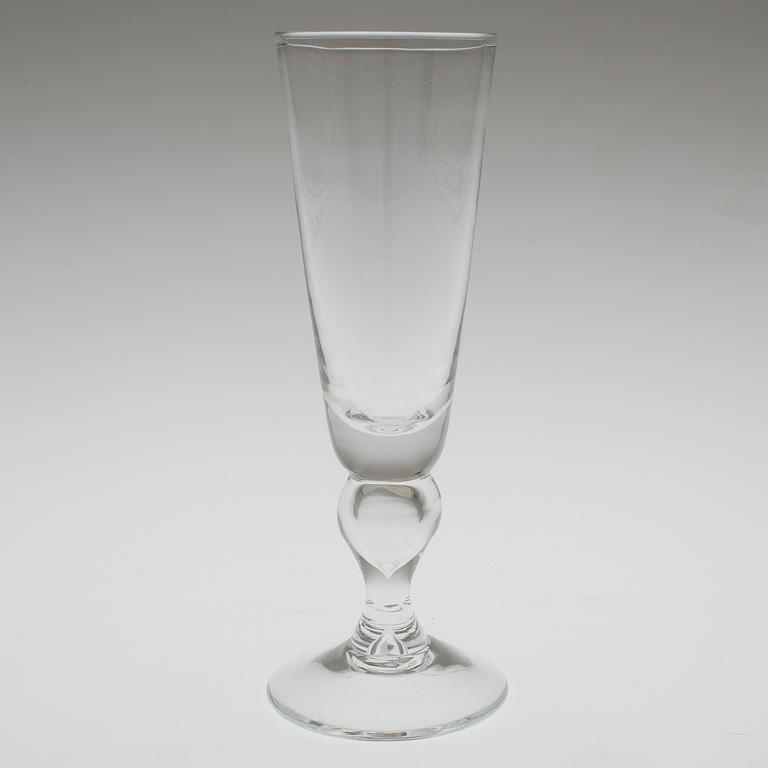 A set of twelve "Antik" wine glasses by Reijmyre Glasbruk.