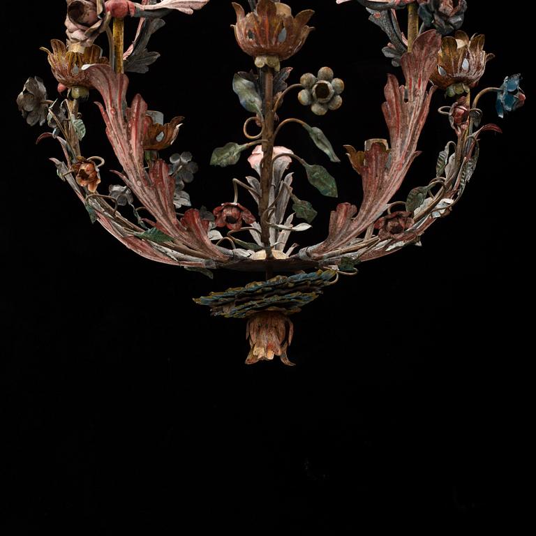 A 20th century rococo style chandelier.