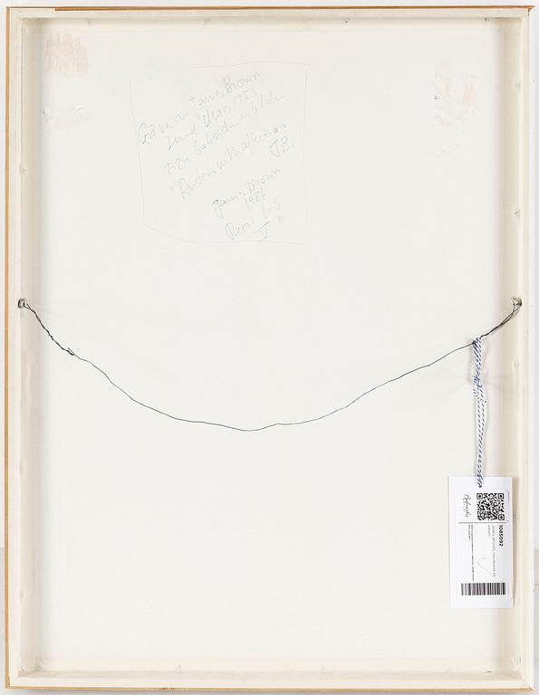 JAMES BROWN, mixed media on paper, signed James Brown and dated 1986.