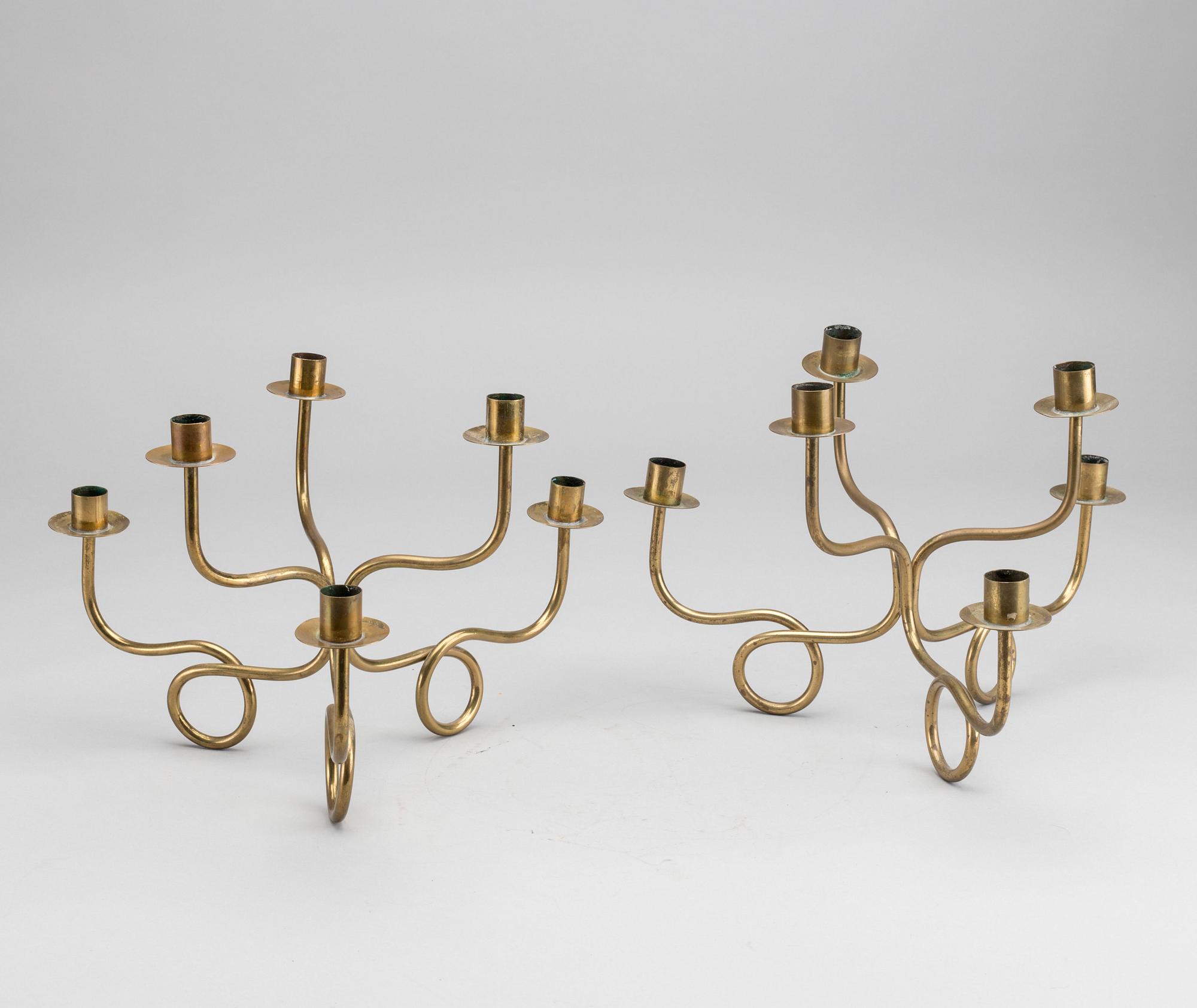 JOSEF fRANK - CANDELABRA, a pair, for Firma Svenskt Tenn, Stockholm Sweden.