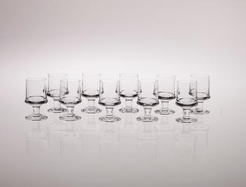 GLASSERVIS, 50 delar, "Marski" Tapio Wirkkala, Iittala 1900-talets slut.