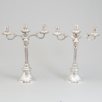 A pair of silverplated candelabra, "Väsby" of the IKEA 18th century series, late 20th century.