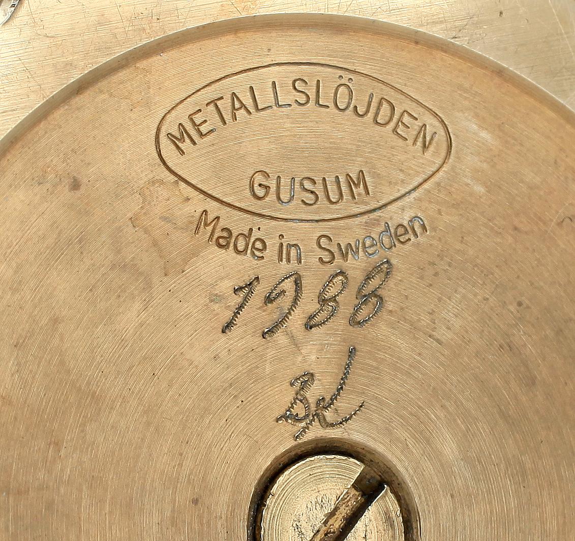 KANDELABRAR samt LJUSTAKAR, 2 par, mässing, GUSUM Metallslöjden 1979-1991.