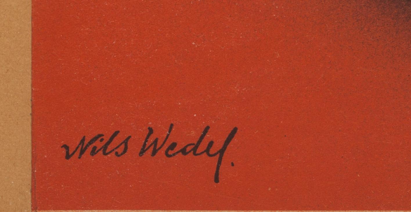 AFFISCH, Nils Wedel, efter. "Musikernas Lotteri" Bär datering 1939.