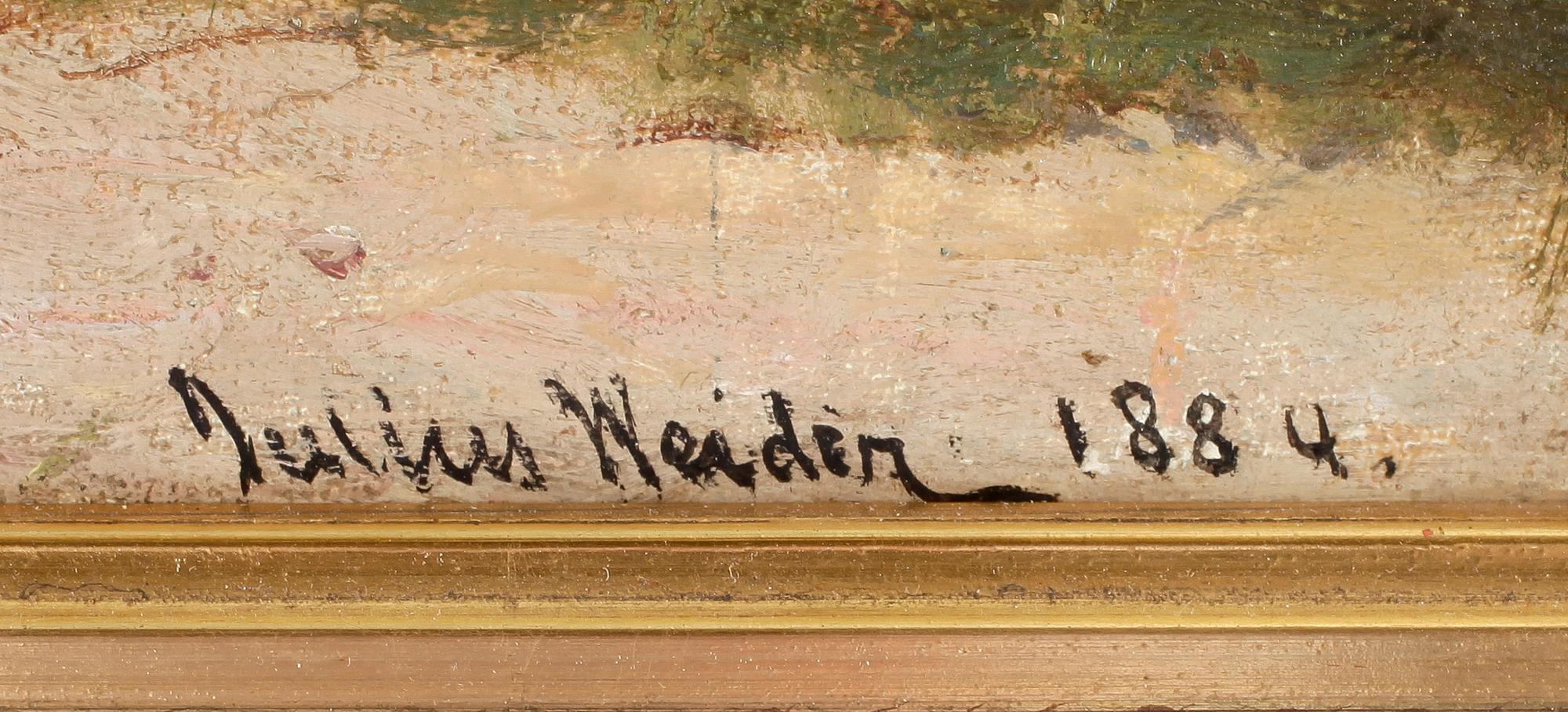JULIUS WEIDIG, olja på duk, daterad 1884.