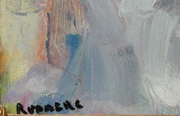 GUSTAV RUDBERG, olja på pannå, sign.