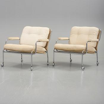 FÅTÖLJER, ett par, Lindlöfs Möbler, Lammhult, 1970-tal.