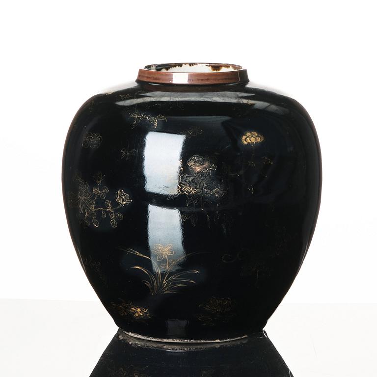 Krukor, ett par, porslin. Qingdynastin, 1800-tal.