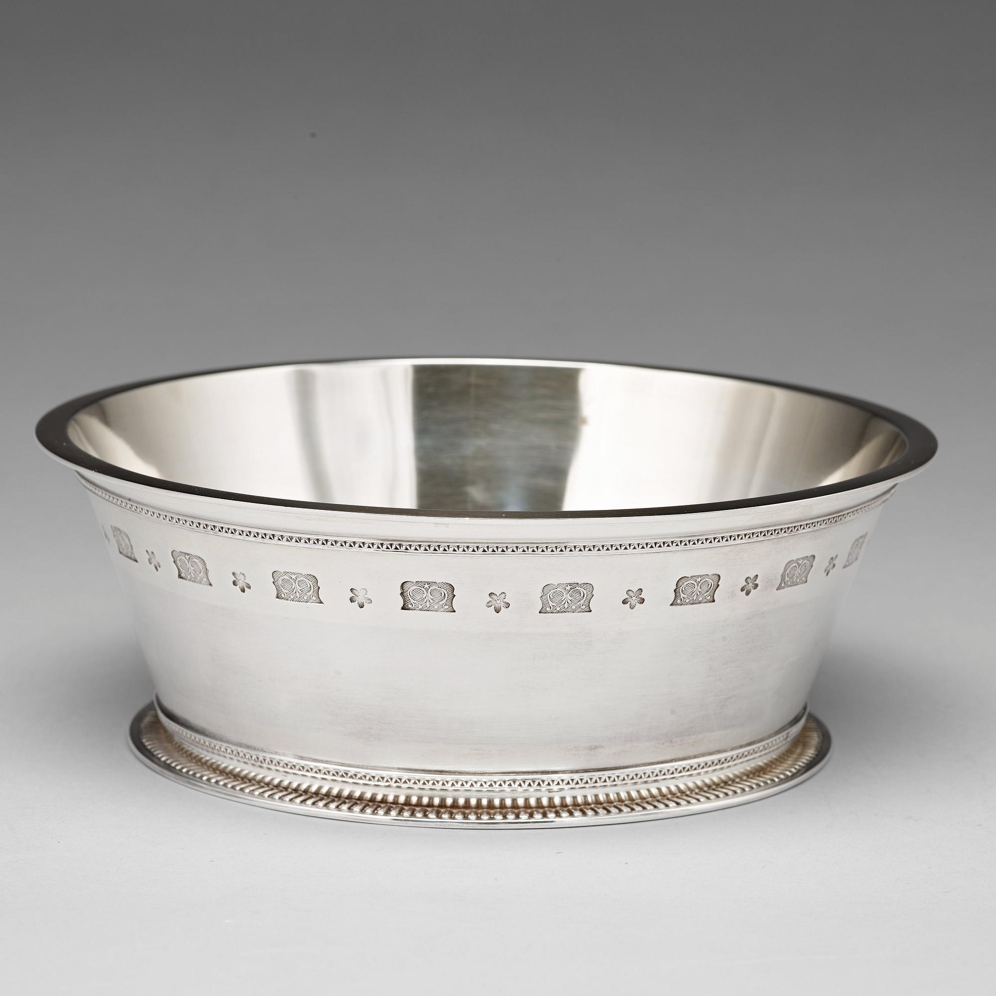 Wiwen Nilsson, skål, Lund 1945, sterling, delvis förgylld.