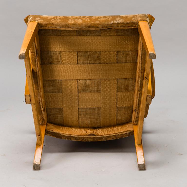 CARL GUSTAF HIORT AF ORNÄS, nojatuoli, "Prinssi", Puunveisto Oy - Träsnideri Ab, 1950-luku.