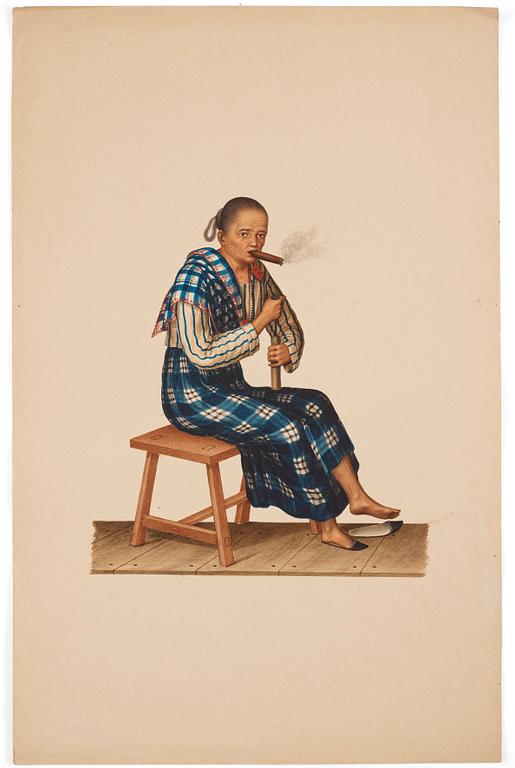 Justiniano Asunción Attributed to, Studies of the people of Manilla, Philippines.