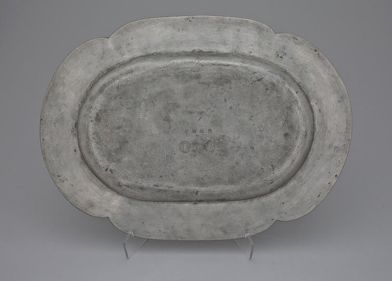 UPPLÄGGNINGSFAT, tenn, Petter Lagerwall Jönköping (verksam 1739-47/65).