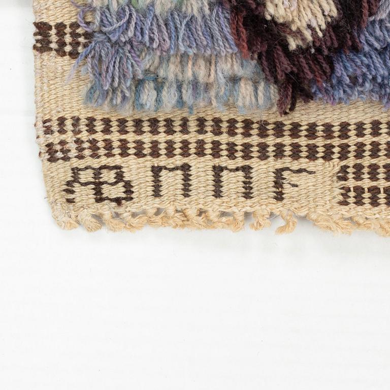 Marianne Richter, a carpet, "Påfågeln", knotted pile, ca 222 x 141 cm, signed AB MMF MR.