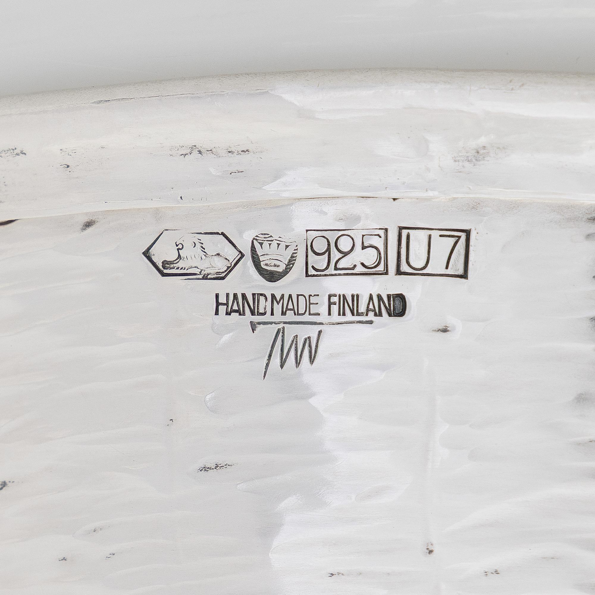 Tapio Wirkkala, A sterling silver bowl, model TW 289, Kultakeskus Hämeenlinna 1973.