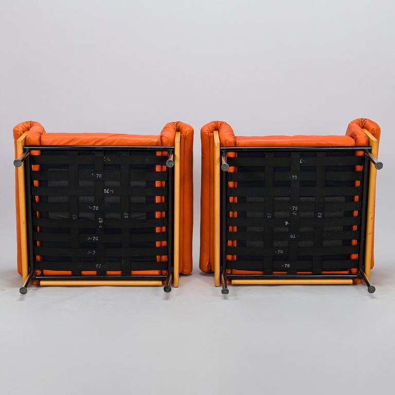 Yrjö Kukkapuro, A pair of late 1970s armchairs, 'Ateljee', made to order for Haimi.