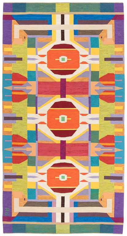 Agda Österberg, a carpet, flat weave and tapestry weave, ca 426 x 223 cm, signed AÖ.