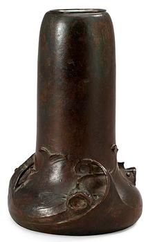 496. A Hugo Elmqvist Art Nouveau patinated bronze vase, AB Hugo Elmqvist, Stockholm, ca 1900.