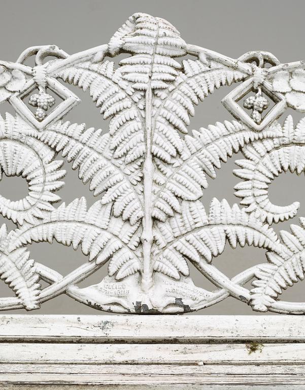 TRÄDGÅRDSSOFFA, Melins Metallgjuteri, Anderstorp, 1900-talets andra hälft.