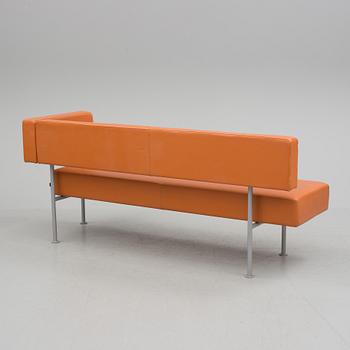 A three part leather upholstered 'Longo' sofa from Klaessons Möbler, Fjugesta.