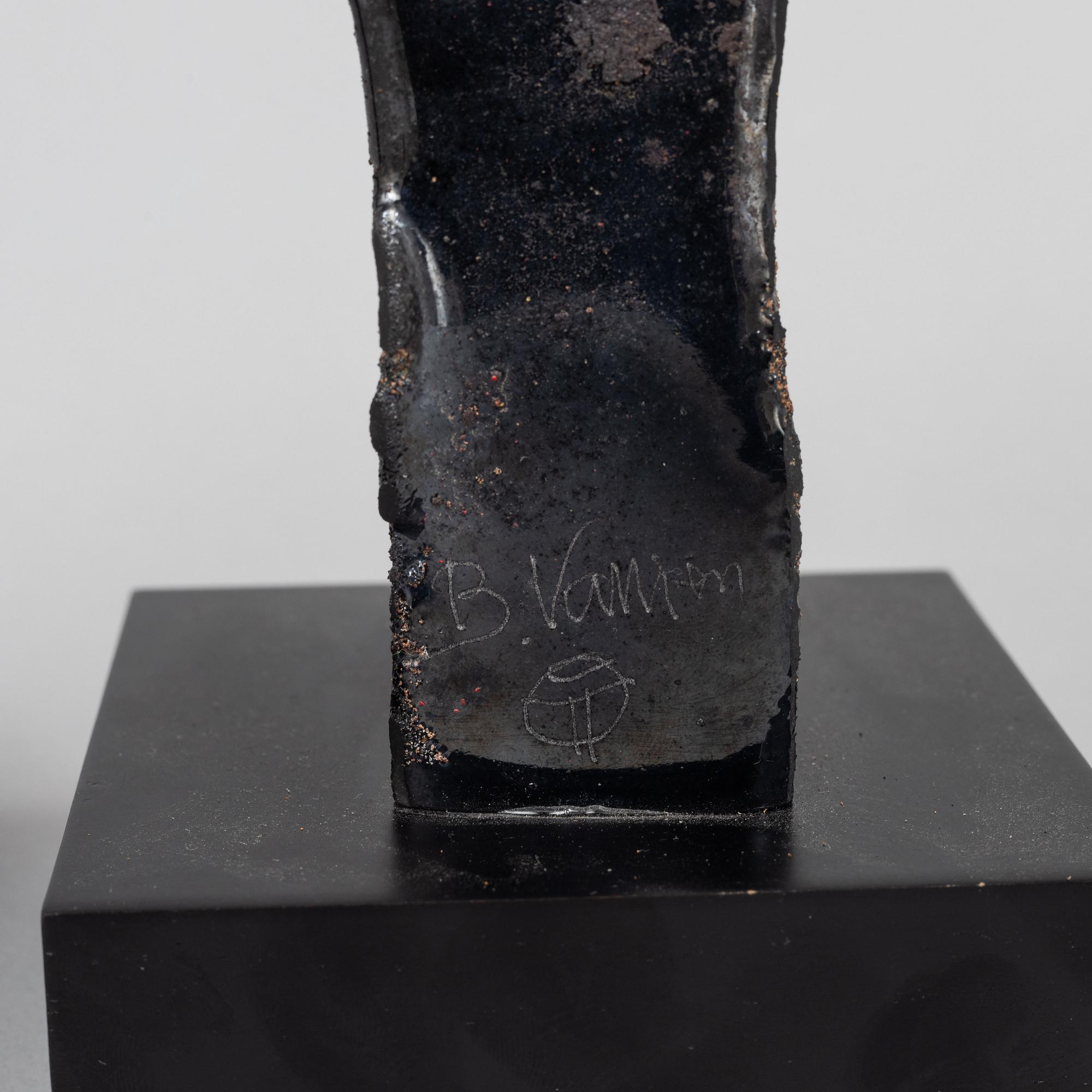 Bertil Vallien, two unique 'Idol' glass sculptures, Kosta Boda.
