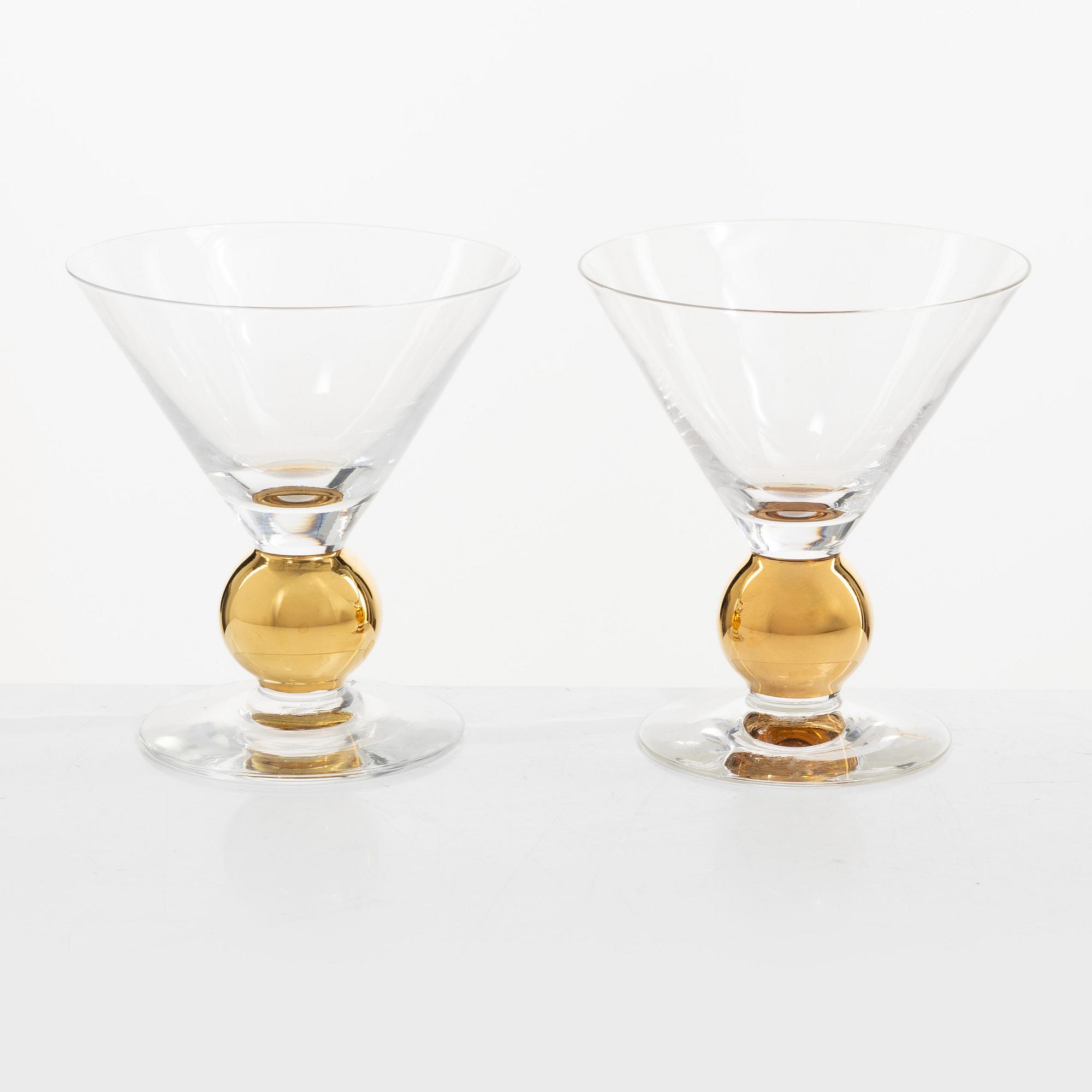 Gunnar Cyrén, Martini glasses, 13 pcs, "Nobel", Orrefors.