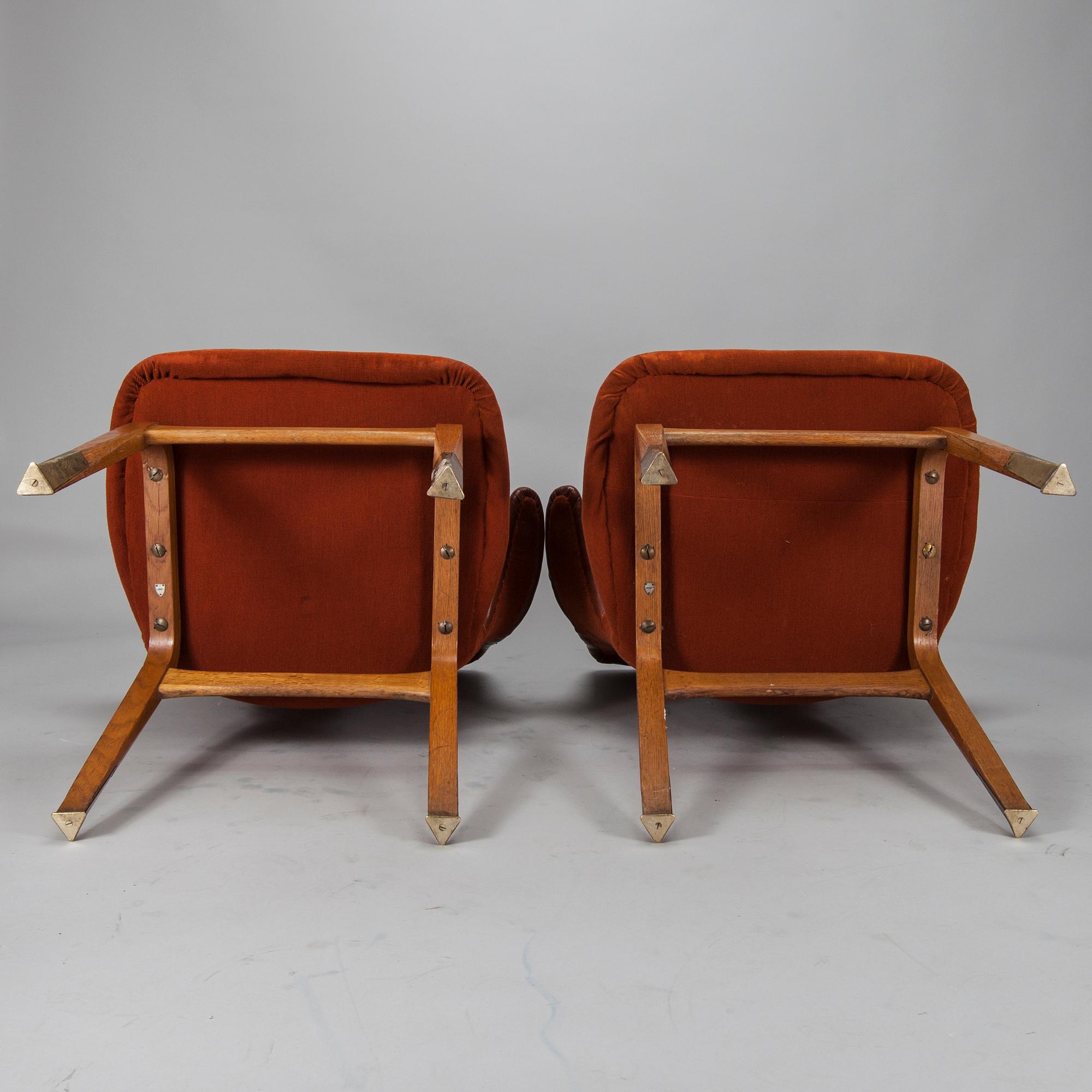 STOLAR, ett par, "Lulu" design Ilmari Tapiovaara, märkta Asko, 1960-tal.