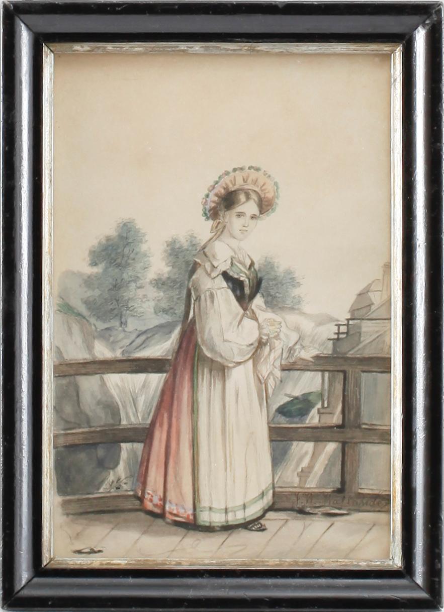 JOSEF WILHELM WALLANDER, akvarell. Sign.