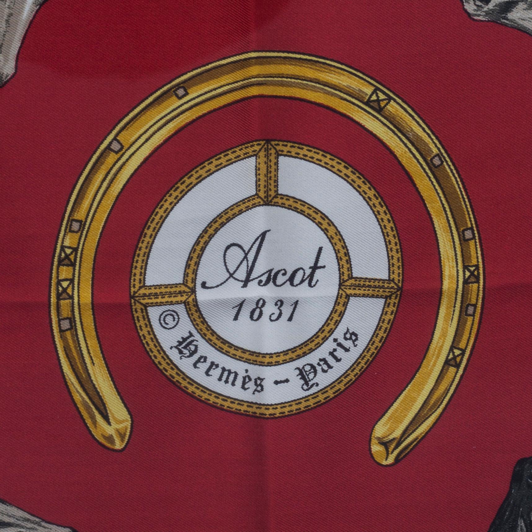 SCARF, Hermés. 100% siden. "Ascot 1831".