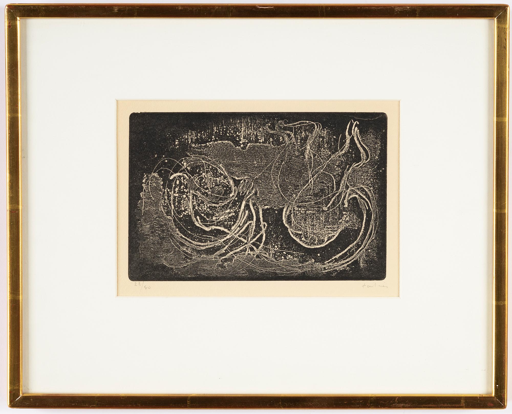 Jean Fautrier, etching, signed and numbered 22/50.