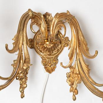 Wall sconces, a pair, circa 1900.