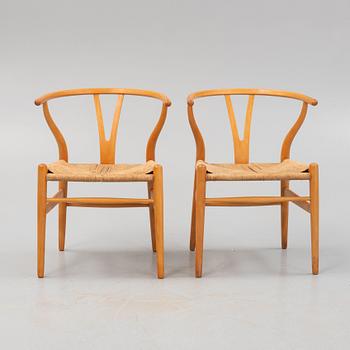 Hans J. Wegner, stolar, ett par, "Y-stolen", modell CH-24, Carl Hansen &  Søn, Danmark.