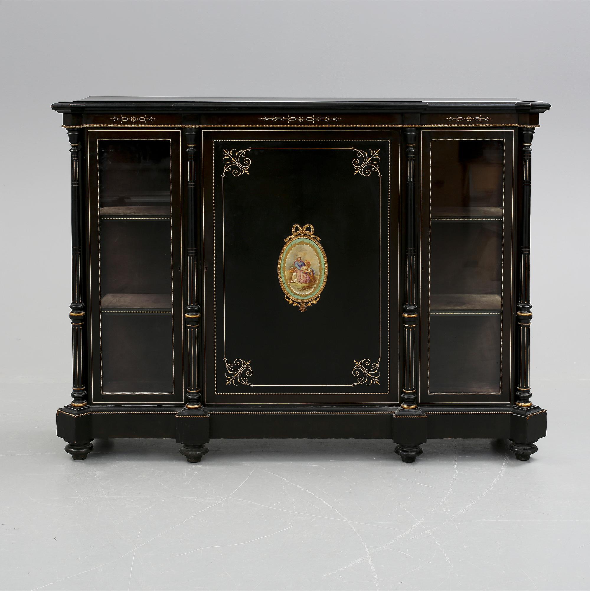 VITRINSKÅP, Frankrike, sent 1800-tal.