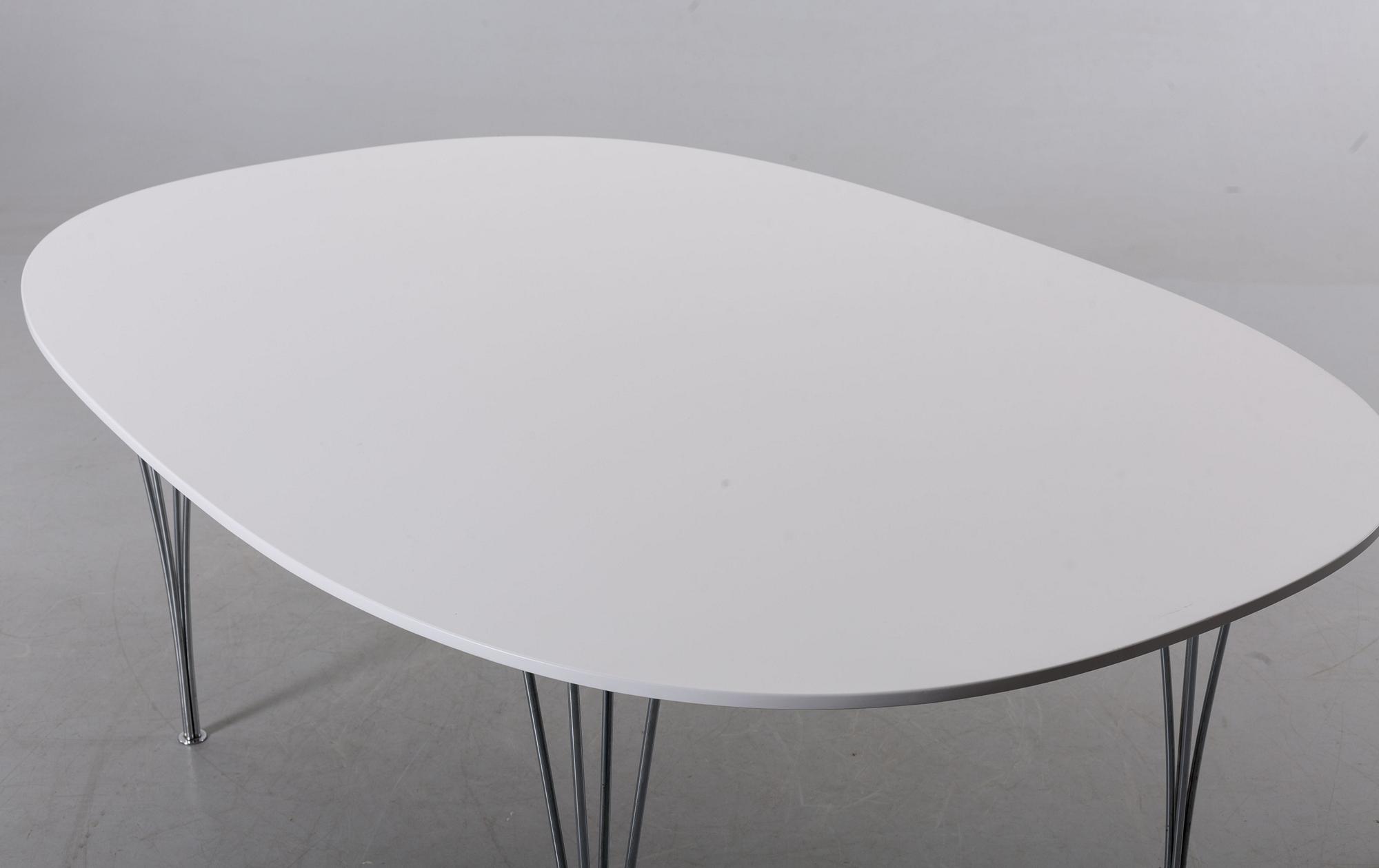 PIET HEIN och BRUNO MATHSSON, matbord, "Superellips", MIAB för Fritz Hansen, 1985.