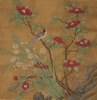 852. A Chinese scroll painting by anonymous artist, ink and colour on paper, Qing dynasty, 18th/19th century.