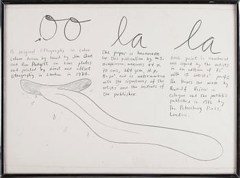 JIM DINE (USA), litografier, 2 st ur serien Oo la la. Den ena signerad och  numrerad 52/75.