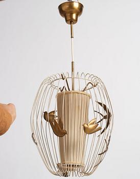 Hans Bergström, taklampa, modell "3", ateljé Lyktan, Åhus 1940-50-tal.