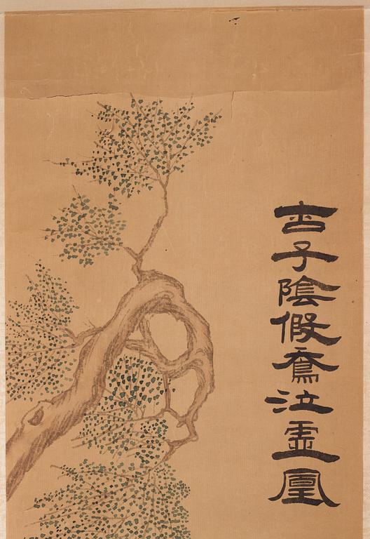 Zhang Zhiwan (1811-1897), målningar, ett par. Qingdynastin.