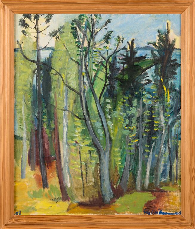 Sylvi Kunnas-Vehmas, öljy kankaalle, signeerattu.