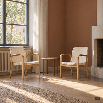 Alvar Aalto, Armchairs, a pair, model 45, Artek, Finland.