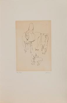 HANS BELLMER, "Les anagrammes du corps". 10 etchings, 1973, each signed in pencil and numbered 72/100.