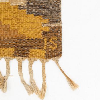 Ingegerd Silow, a flat weave rug, signed IS, c. 200 x 138 cm.
