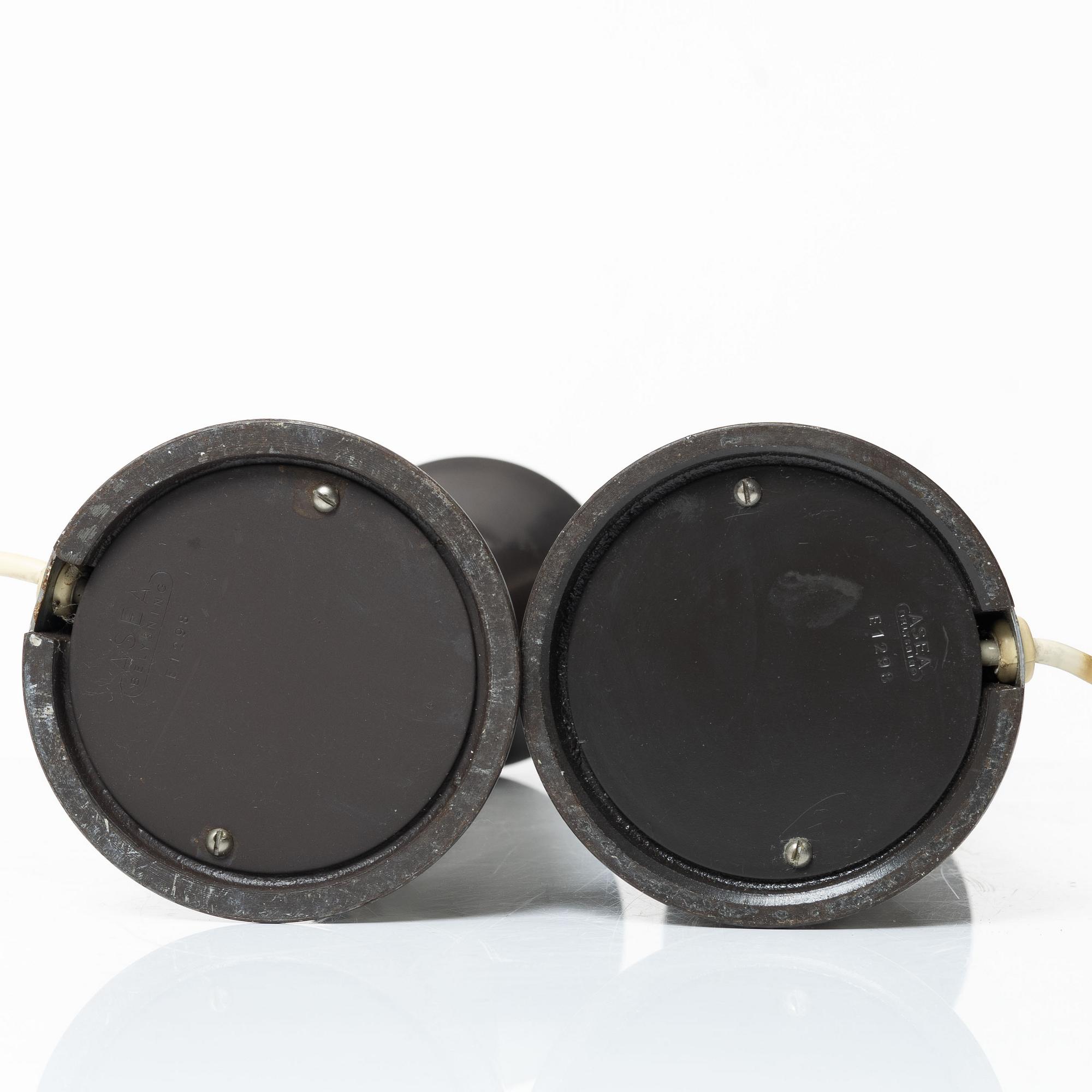 Bo Råman, bordslampor, ett par, modell "E1298", ASEA.