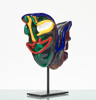 A Bengt Lindström 'Janus' glass sculpture, Berengo, Italy, 1980's.