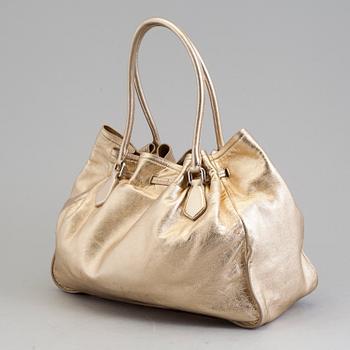 VÄSKA, "Nappa Leather Drawstring Tote", Prada.